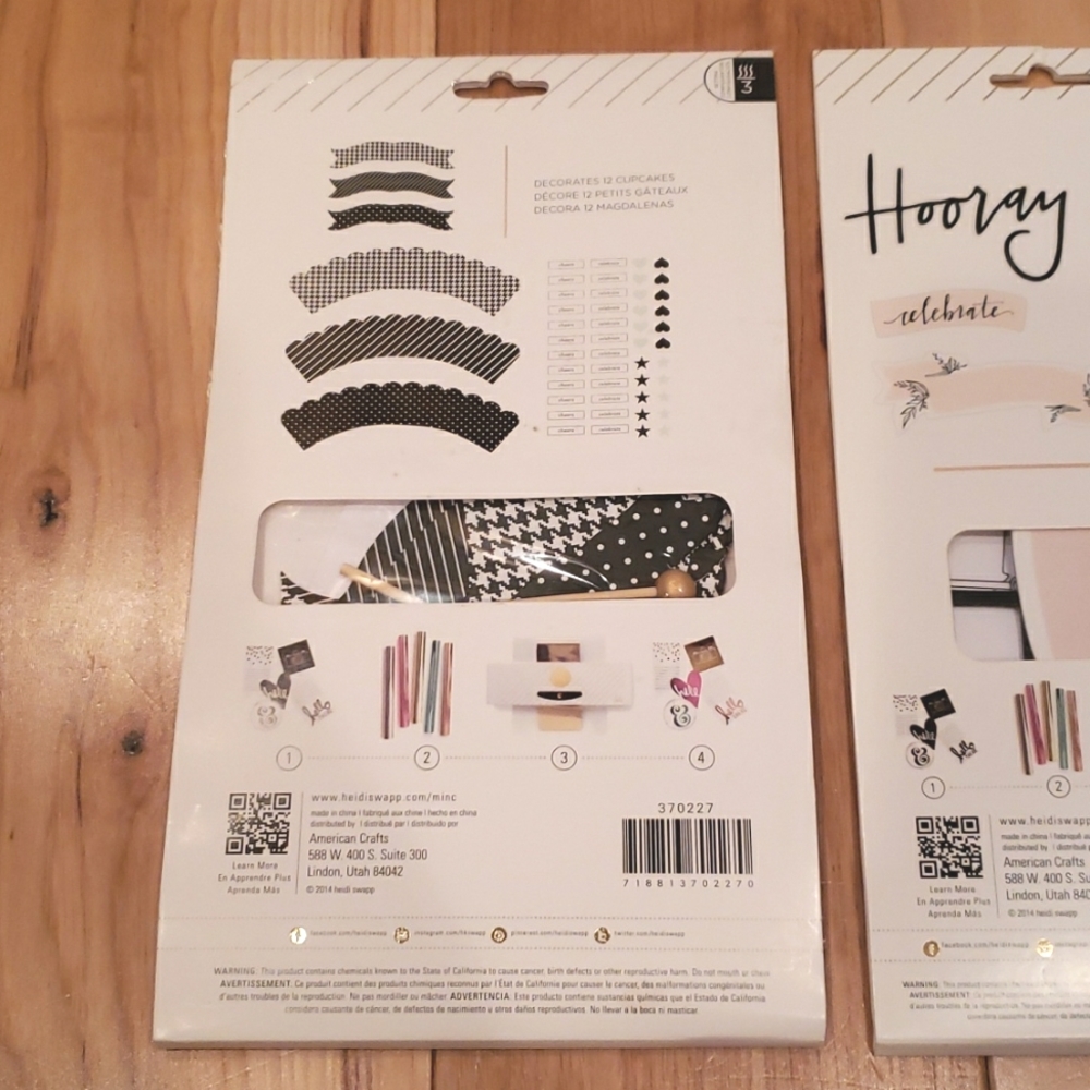 Heidi Swapp Minc Two Cupcake Wraps and Toppers - Picture 5 of 6